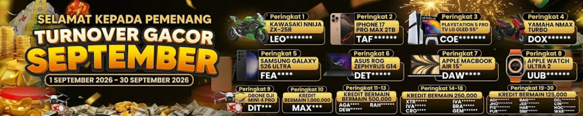 PEMENANG SPESIAL EVENT TURNAMENT TO